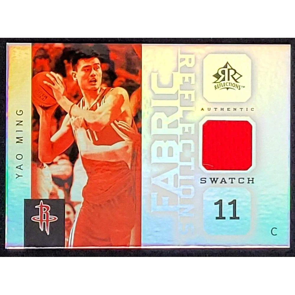 2005-06 UD REFLECTIONS YAO MING REFECTIONS FABRIC‎ SWATCH